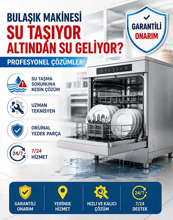 Bulaşık Makinesi Su Taşıyor Altından Su Geliyor 
