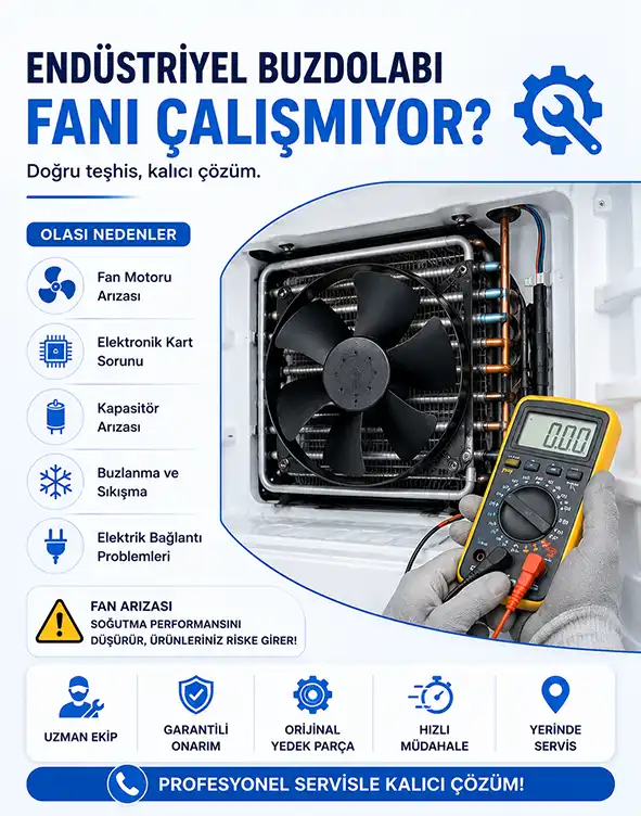 Endüstriyel Buzdolabı Fanı Çalışmıyor